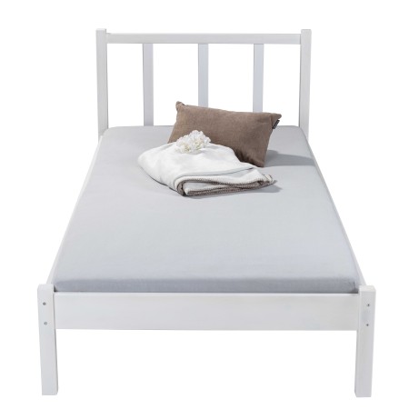 Letto Singolo da Cameretta 90x200 senza Doghe Bianco