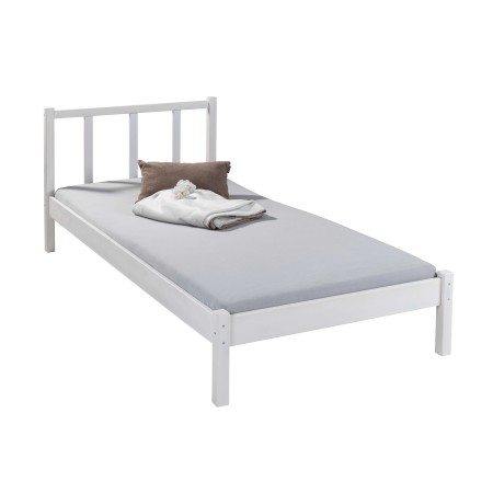 Letto Singolo da Cameretta 90x200 senza Doghe Bianco