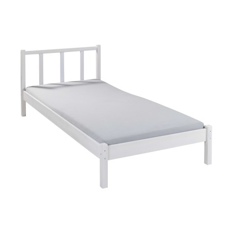 Letto Singolo da Cameretta 90x200 senza Doghe Bianco