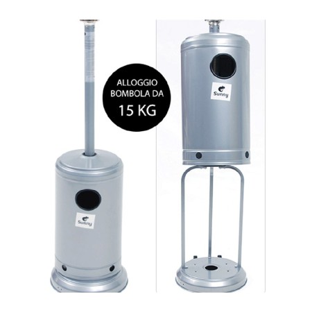 Stufa a Fungo Gas Bombola GPL Riscaldamento Radiante per Esterno da Giardino 