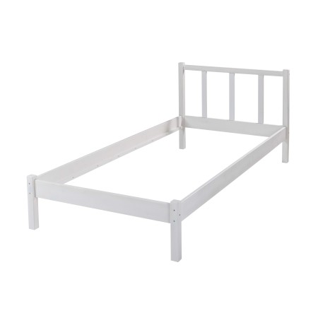 Letto Singolo da Cameretta 90x200 senza Doghe Bianco