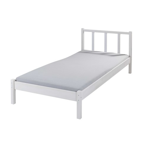 Letto Singolo da Cameretta 90x200 senza Doghe Bianco