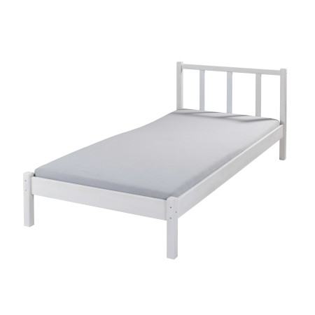 Letto Singolo da Cameretta 90x200 senza Doghe Bianco