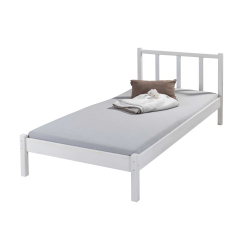 Letto Singolo da Cameretta 90x200 senza Doghe Bianco
