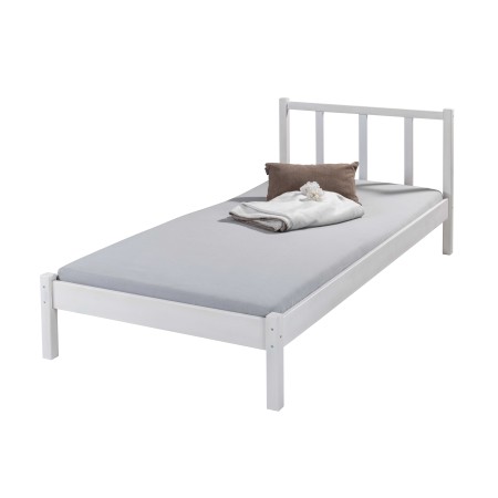 Letto Singolo da Cameretta 90x200 senza Doghe Bianco