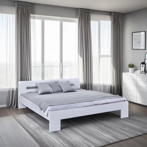 Struttura Letto Matrimoniale 180x200 cm Bianco senza Doghe 2