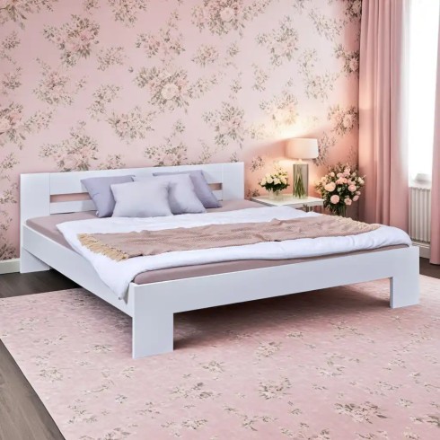 Struttura Letto Matrimoniale 180x200 cm Bianco senza Doghe