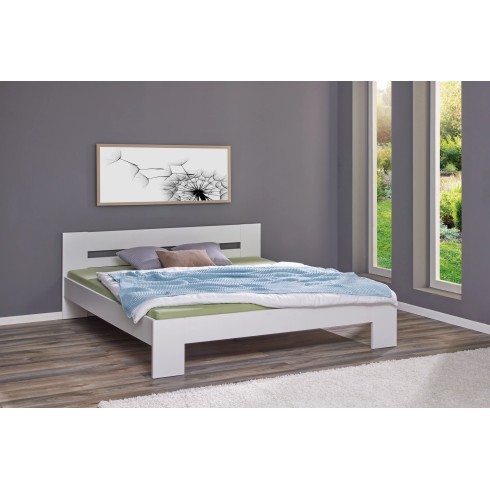 Struttura Letto Matrimoniale 180x200 cm Bianco senza Doghe