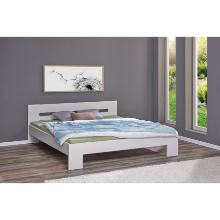 Struttura Letto Matrimoniale 180x200 cm Bianco senza Doghe