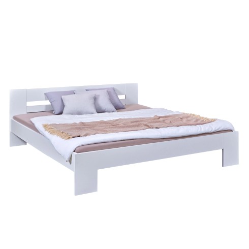Struttura Letto Matrimoniale 180x200 cm Bianco senza Doghe