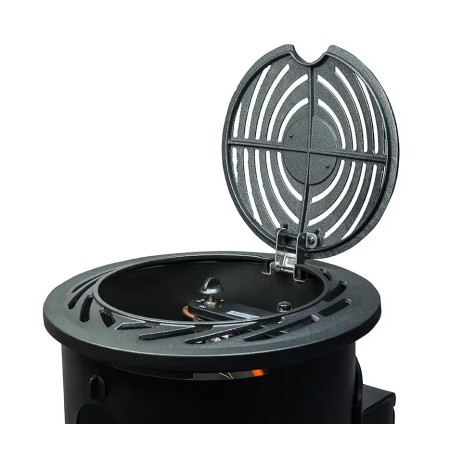 Stufa a Gas 3.4 Kw Effetto Fiamma Vera Nero Matt con Controllo Calore
