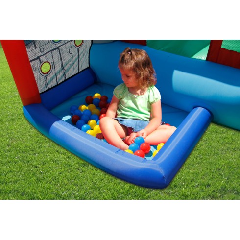 Gioco Castello Gonfiabile per Bambini Con Scivolo e Palline