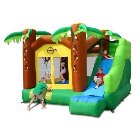 Gioco Castello Gonfiabile Giungla per Bambini Con Parete Arrampicata