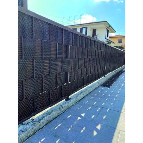 Striscia Frangivista per Recinzione in Rattan 19x204 cm Marrone