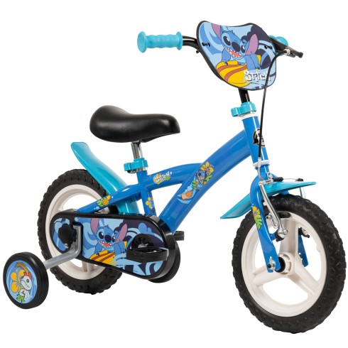 Bicicletta da Bambino Stitch Ruota 12 Pollici Bici Bimbo con Rotelle