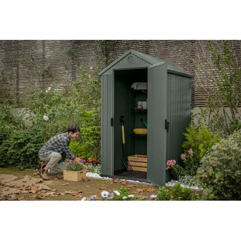 Casetta da Giardino Darwin Keter in resina verde 124x117 cm