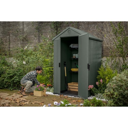 Casetta da Giardino Darwin Keter in resina verde 124x117 cm