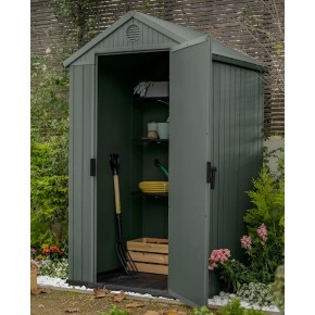 Casetta da Giardino Darwin Keter in resina verde 124x117 cm 2