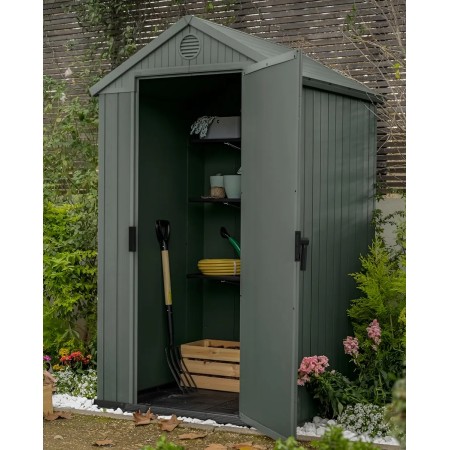 Casetta da Giardino Darwin Keter in resina verde 124x117 cm