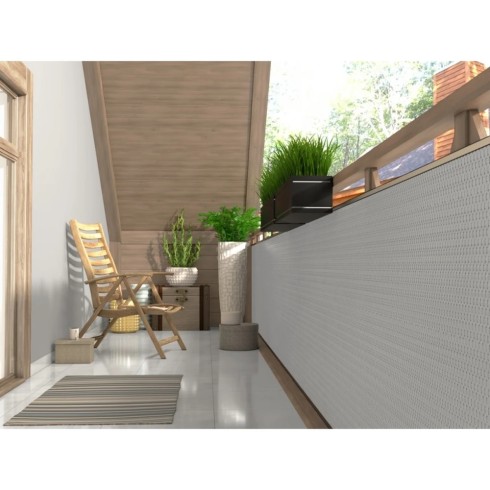 Striscia Frangivista per Recinzione in Rattan 19x204 cm Marrone