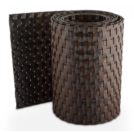 Striscia Frangivista per Recinzione in Rattan 90x300 cm Marrone