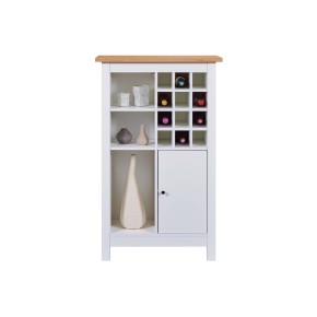 Credenza Cantina Porta Vino Bianco Rovere 76,8 x 33 x 124,4 cm