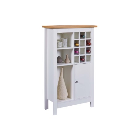 Credenza Cantina Porta Vino Bianco Rovere 76,8 x 33 x 124,4 cm