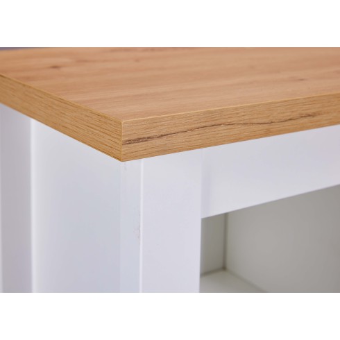 Credenza Cantina Porta Vino Bianco Rovere 76,8 x 33 x 124,4 cm