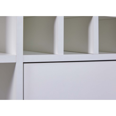 Credenza Cantina Porta Vino Bianco Rovere 76,8 x 33 x 124,4 cm