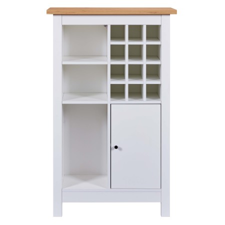 Credenza Cantina Porta Vino Bianco Rovere 76,8 x 33 x 124,4 cm