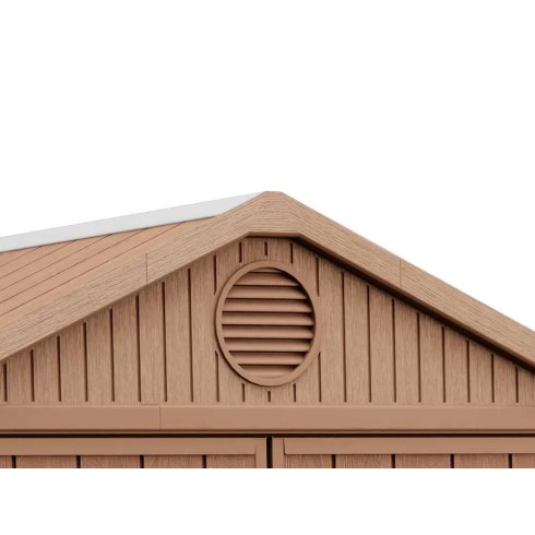 Casetta da Giardino 190x183x221 cm Effetto Legno EVOTECH+ Doppia Porta