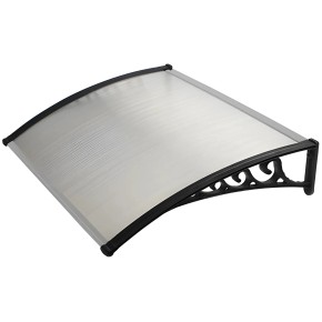 Pensilina 120x100 in Policarbonato Alveolare Trasparente Modulare | BricoShop24