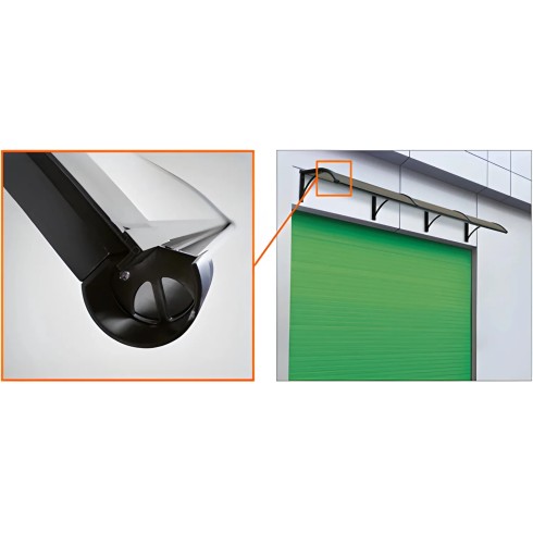 Tettoia Alluminio Pensilina 115x100 Policarbonato Trasparente per Esterno Sbalzo | BricoShop24