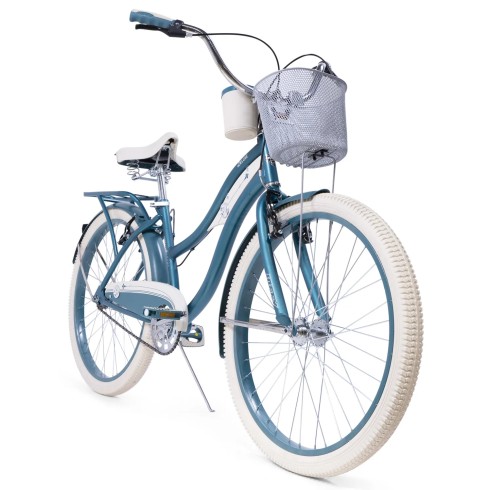 Bicicletta da Ragazza Donna Ruota 26 Pollici Blu Passeggio