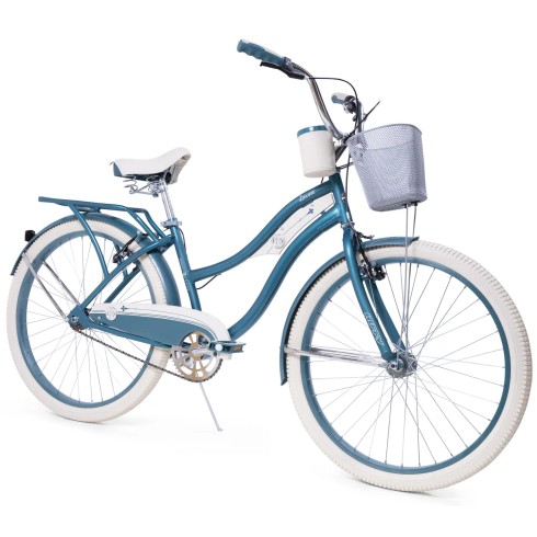Bicicletta da Ragazza Donna Ruota 26 Pollici Blu Passeggio