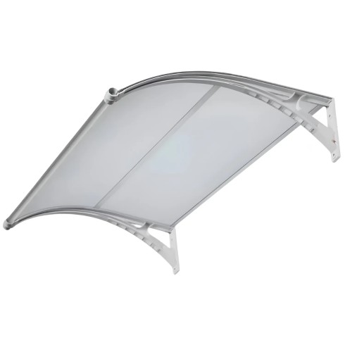Pensilina con Led 150x100 in Policarbonato Alveolare Antipioggia Grigio