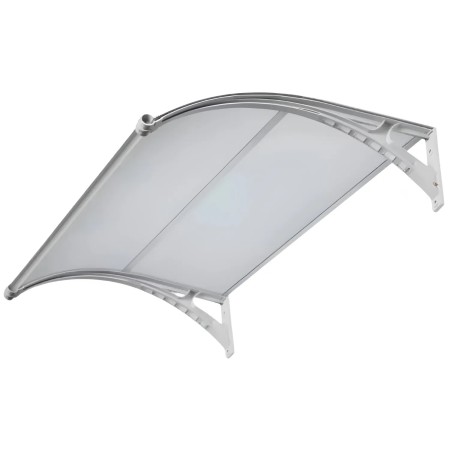 Pensilina con Led 150x100 in Policarbonato Alveolare Antipioggia Grigio