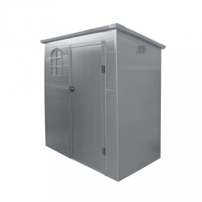 Casetta in Plastica Resina Grigio con Finestra 191x111x194 cm