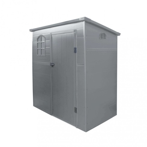 Casetta in Plastica Resina Grigio con Finestra 191x111x194 cm
