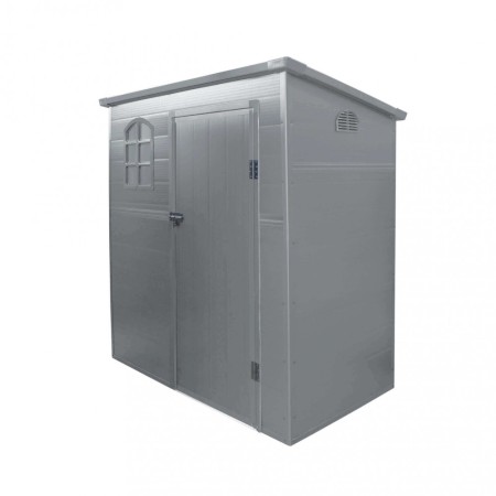 Casetta in Plastica Resina Grigio con Finestra 191x111x194 cm
