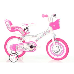 Bicicletta per Bambina 14 Pollici Hello Kitty 3 4 5 6 Anni Rotelle