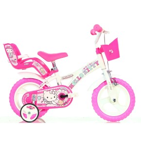 Bicicletta per Bambina 12 Pollici 2 3 4 Anni Hello Kitty Pedali Rotelle 1 Freno