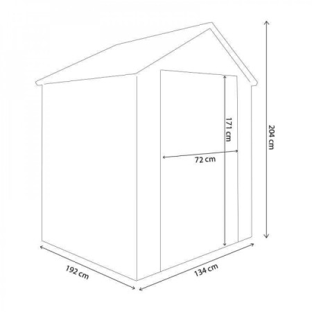 Casetta in Plastica Resina da Giardino Grigio con Finestra 134x192x204 cm