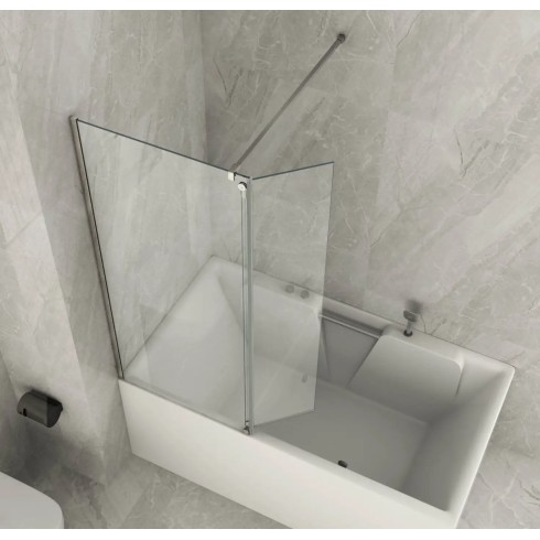 Box Doccia Sopravasca Anta Pieghevole Vetro 6mm 85+40 cm