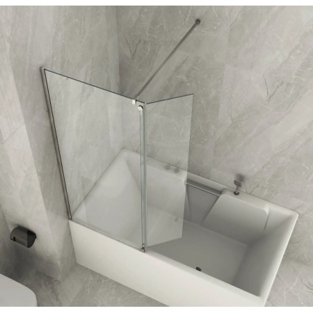 Box Doccia Sopravasca Anta Pieghevole Vetro 6mm 85+40 cm