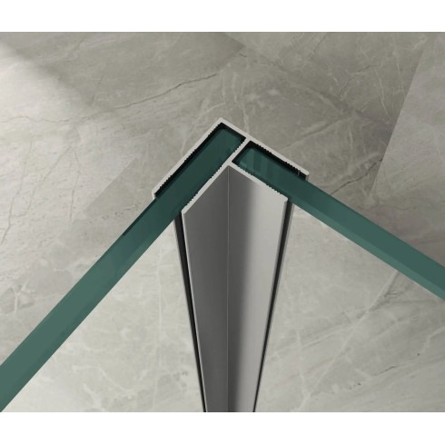 Box Doccia Sopravasca Anta Fissa Pieghevole Vetro 6mm 70x85+40 cm