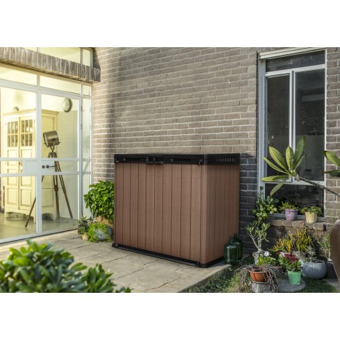 Baule Porta Attrezzi Keter in Resina da Esterno 1150 L Marrone Impermeabile