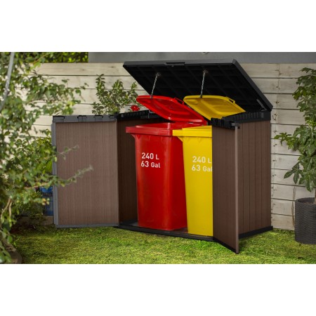 Baule Porta Attrezzi Keter in Resina da Esterno 1150 L Marrone Impermeabile