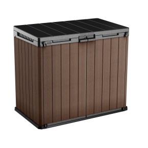 Baule Porta Attrezzi Keter in Resina da Esterno 1150 L Marrone Impermeabile