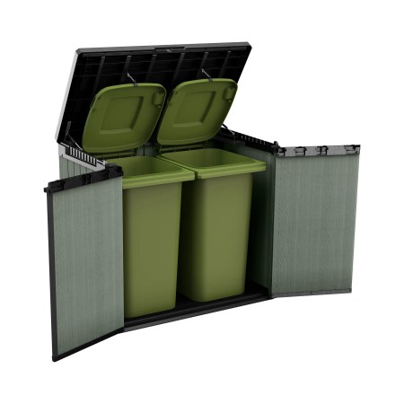 Baule Porta Attrezzi Keter in Resina 1150 L Verde da Giardino Impermeabile